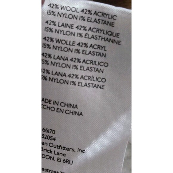 Anthropologie Pilcro Flower Cardigan Sweater Womens  XS Tan Wool Cheerful Smile - Picture 8 of 8